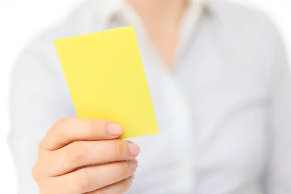 Yellow card　 — Zdjęcie stockowe